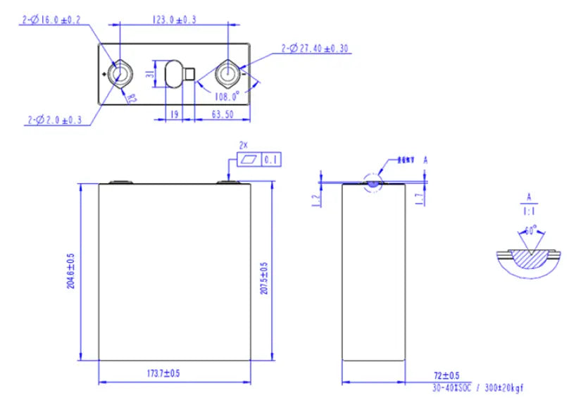 New Grade A EVE LF280K LiFePO4 Battery, Box of Four Higher Wire Inc.