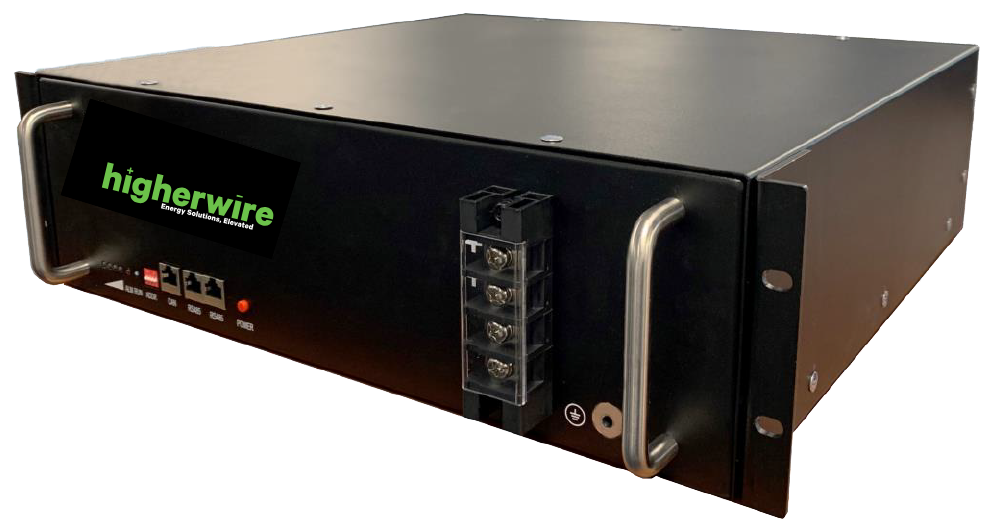 51-Volt 50 Amp-Hour (2.5 kWh) Lithium Iron Phosphate LiFePO4 Server Rack Battery