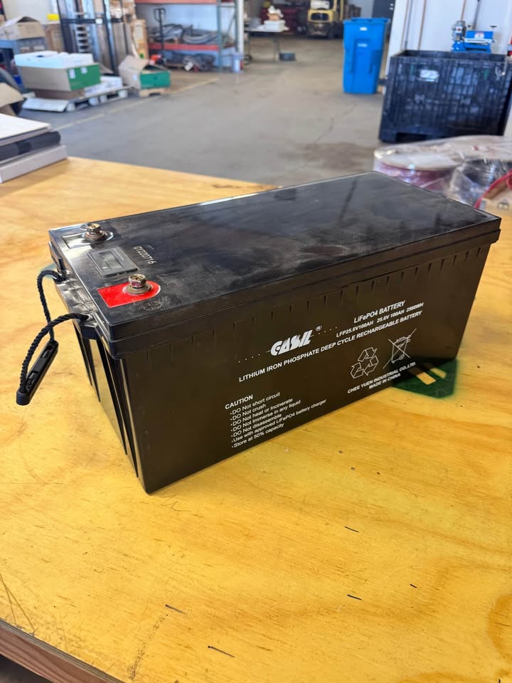 24 Volt LiFePO4 Battery, 100 Ah (2.56kWh)